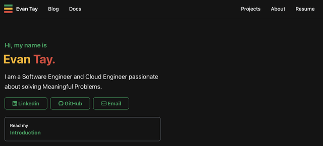 Evan Tay's Personal Website